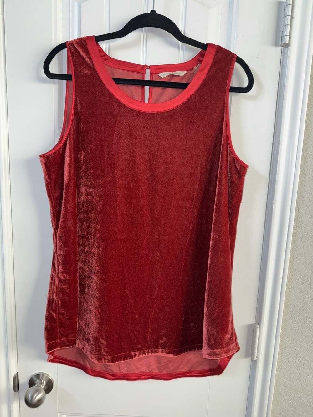Soft Surroundings Red Velvet Tank Top romantic whimsical regal